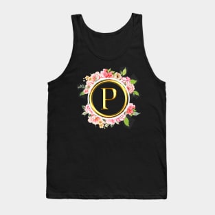 Letter P Shirt Alphabet Letter P Different Colors Tank Top